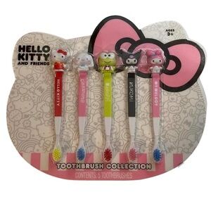 SANRIO Hello Kitty and Friends Toothbrush Collection Set of 5 Characters Include